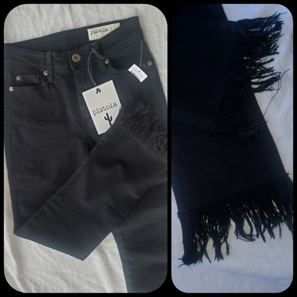 Pistola Tallis Frayed crop Flare Jeans blackout - Picture 4 of 7